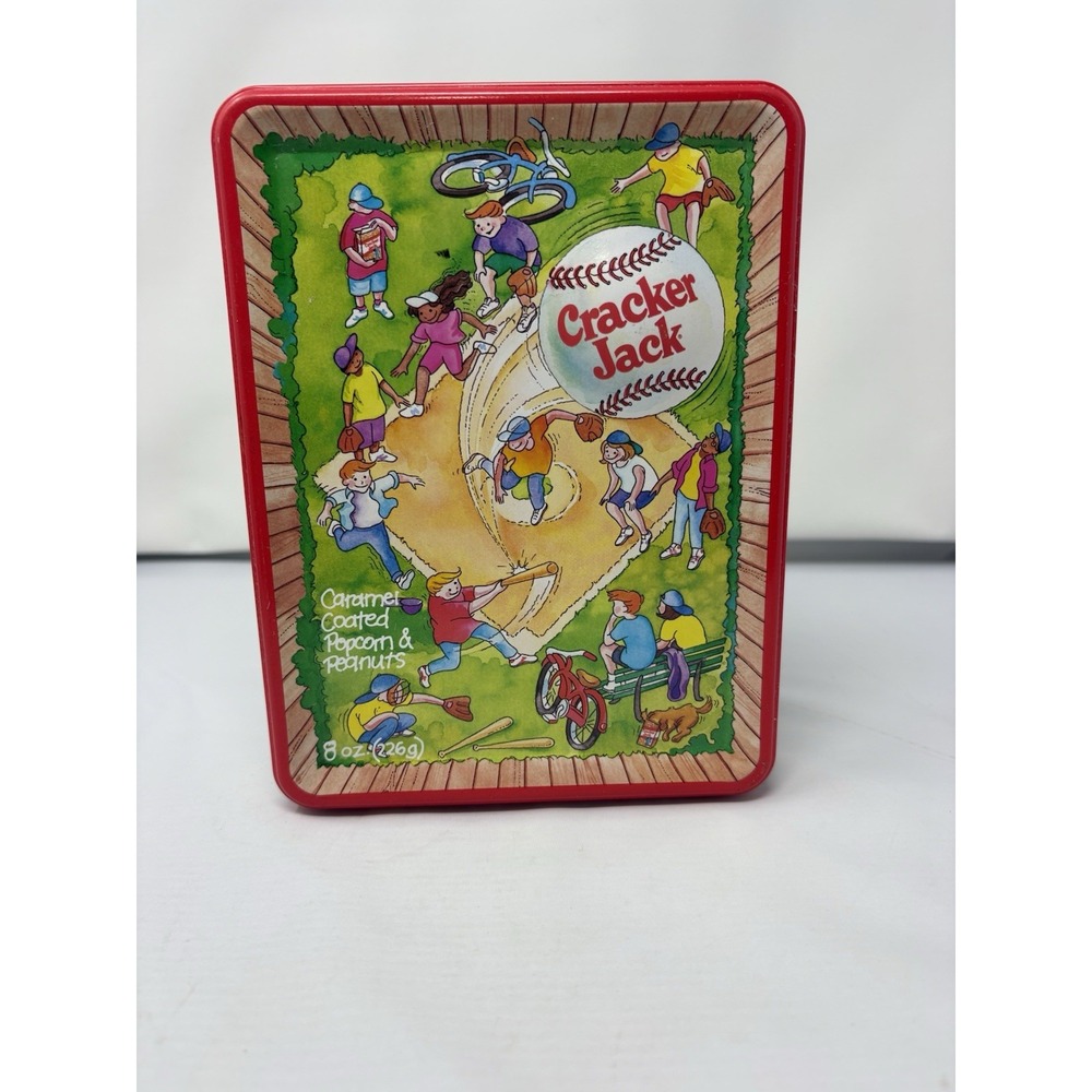 Vintage Metal Tin Cracker Jack Box Limited Edition 1994 Baseball Field Display